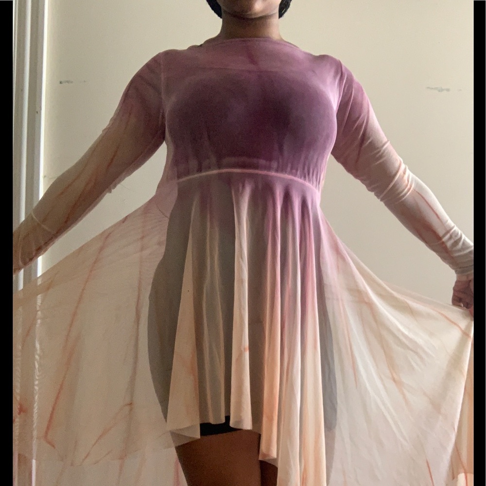 Water marbled dance costume